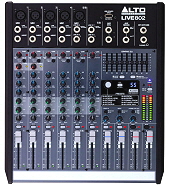 Vermietung und Verleih von Alto Live 802  kompakt Live Mixer Mischpult auf Mallorca